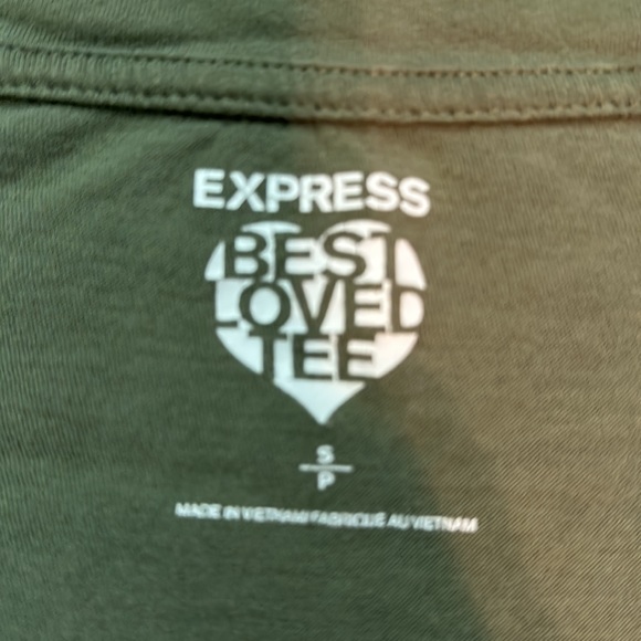 Express Best Loved Tee, S Green. GUC - Picture 2 of 5